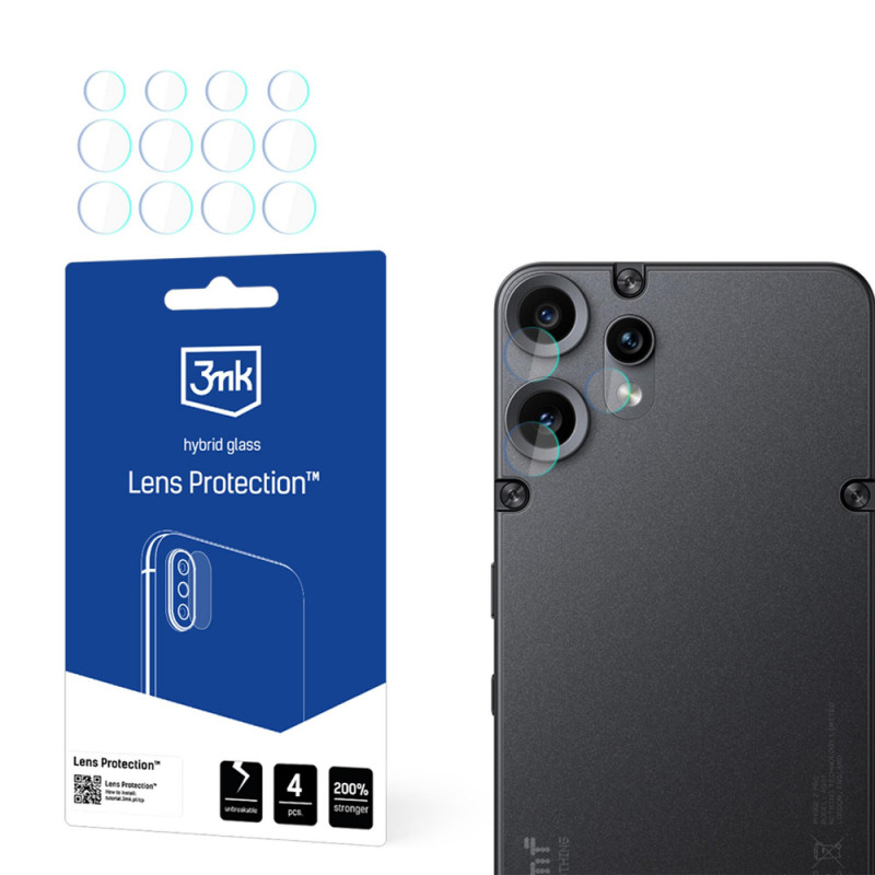 3MK Lens Protection hibridinis fotoaparato objektyvo stiklas skirtas CMF Phone 2 Pro by Nothing (4 vnt.)