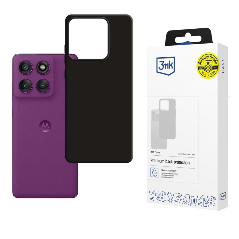 3MK Matt Case, skirta Motorola Edge 60 Pro, matinė juoda