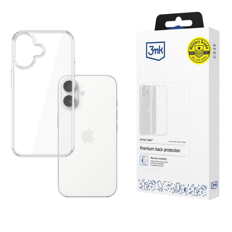 3MK Armor Case, skirta Apple iPhone 17, permatomas