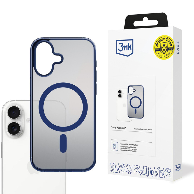 3MK Frosty MagCase, skirta Apple iPhone 17, mėlyna