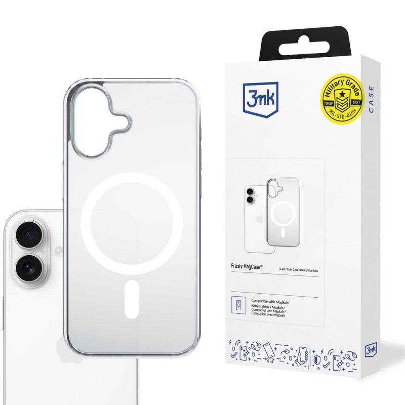 3MK Frosty MagCase, skirta Apple iPhone 17, balta