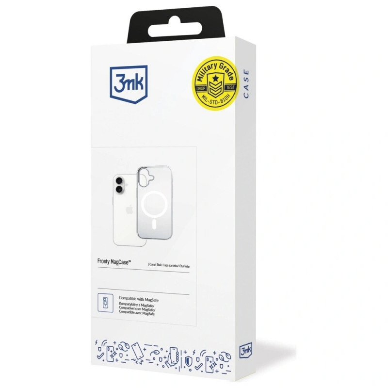 3MK Frosty MagCase, skirta Apple iPhone 17, balta