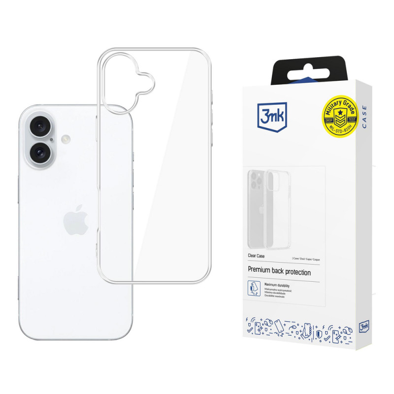3MK Clear Case, skirta Apple iPhone 17, permatomas