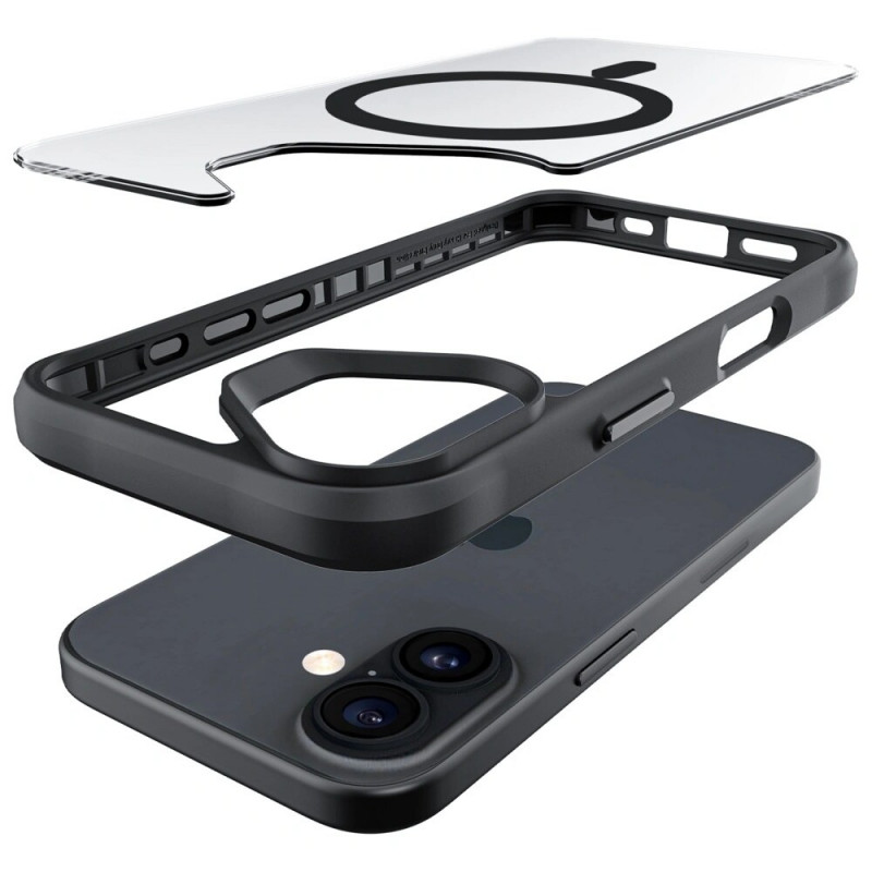 3MK Satin Armor MagCase, skirta Apple iPhone 17, juodas