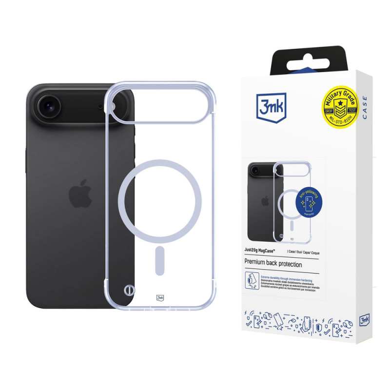 3MK Just20g MagCase dėklas, skirtas Apple iPhone Air, permatomas
