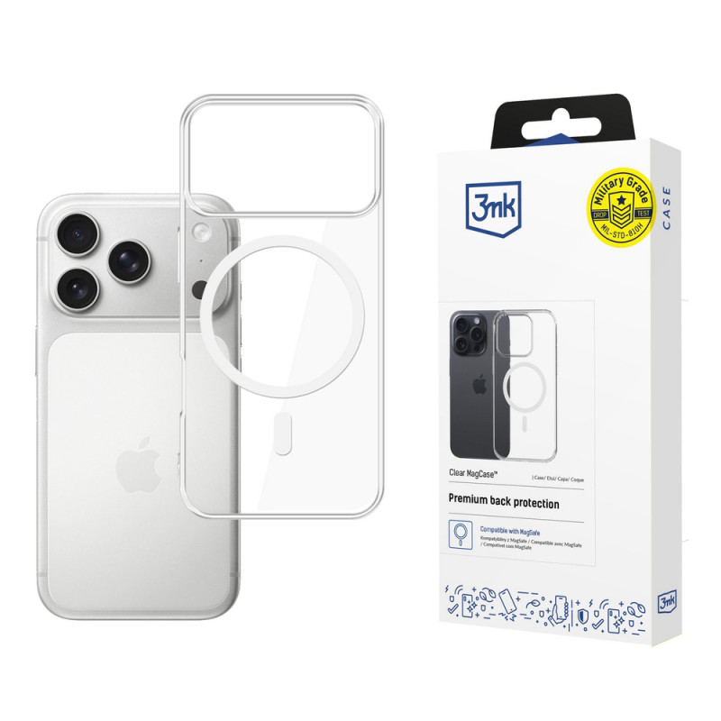 3MK Clear MagCase dėklas, skirtas Apple iPhone 17 Pro, permatomas