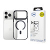 3MK Satin Armor MagCase dėklas, skirtas Apple iPhone 17 Pro, permatomas juodas