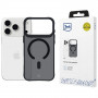 3MK Smoke MagCase dėklas, skirtas Apple iPhone 17 Pro Max, juodas pusiau permatomas