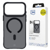 3MK Smoke MagCase dėklas, skirtas Apple iPhone 17 Pro Max, juodas pusiau permatomas
