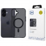 3MK Smoke Matt MagCase dėklas, skirtas Apple iPhone 17, juodas