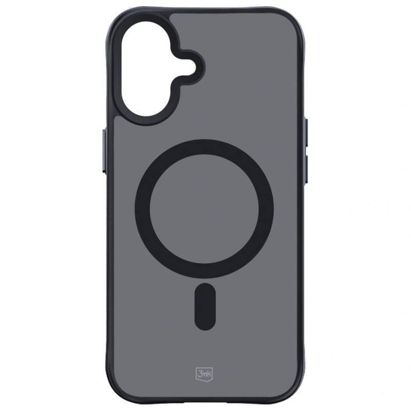 3MK Smoke Matt MagCase dėklas, skirtas Apple iPhone 17, juodas