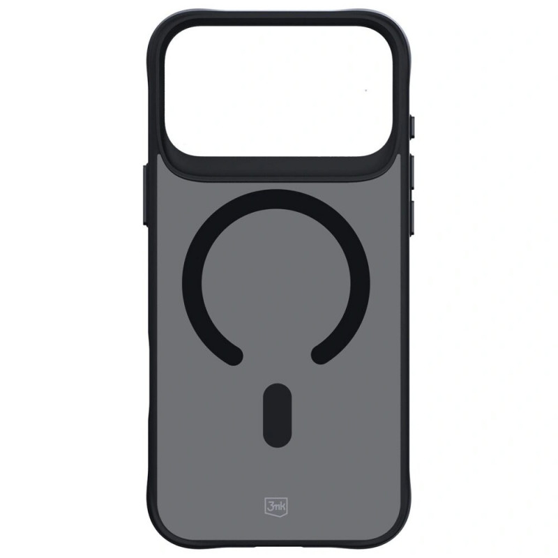 3MK Smoke Matt MagCase dėklas, skirtas Apple iPhone 17 Pro, juodas