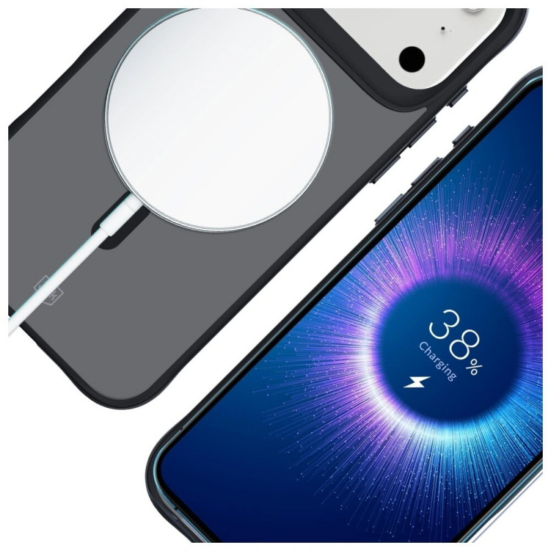 3MK Smoke Matt MagCase dėklas, skirtas Apple iPhone 17 Pro, juodas