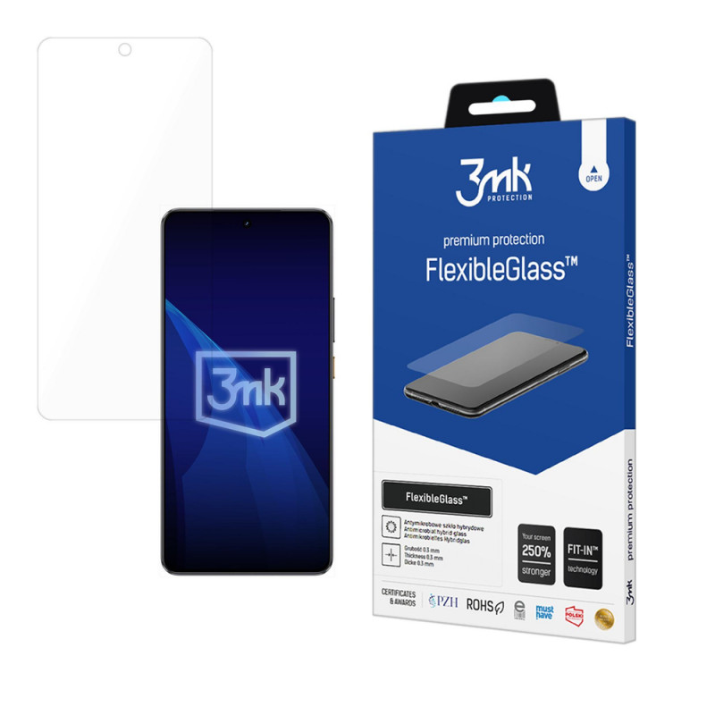 3MK FlexibleGlass Realme GT 7T hibridinio stiklo ekrano apsauga