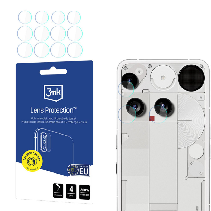 3MK Lens Protection Nothing Phone (3) fotoaparato objektyvo apsauga (4 vnt.)