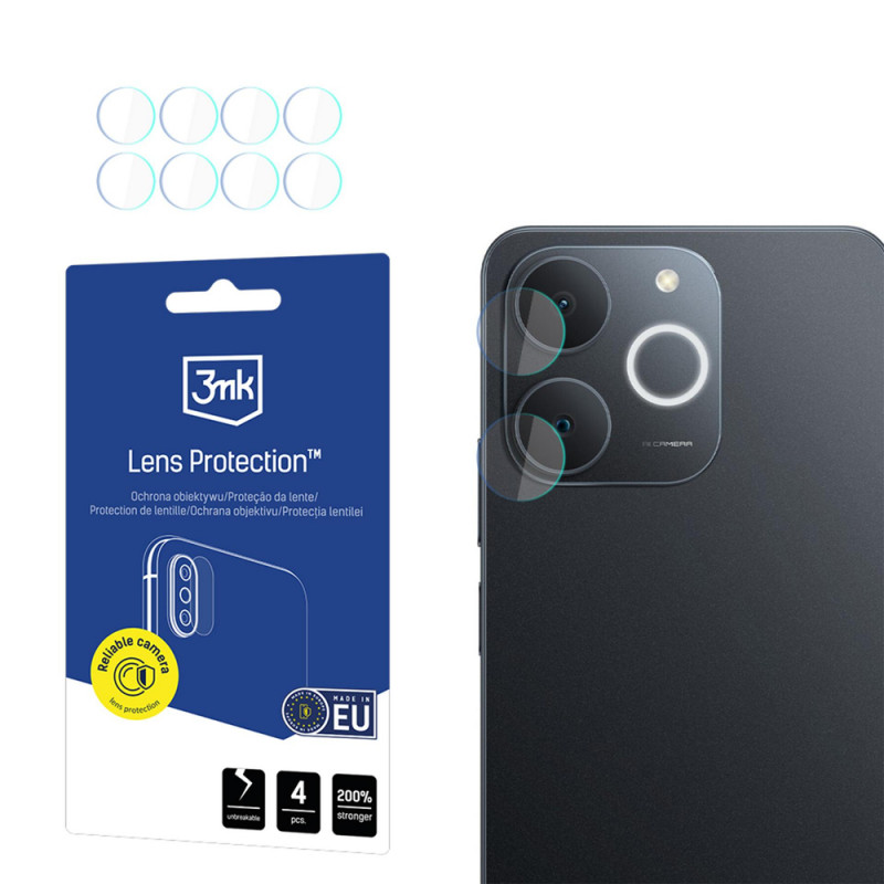 3MK Lens Protection fotoaparato objektyvo apsauga, skirta Realme Note 70T (4 vnt.)
