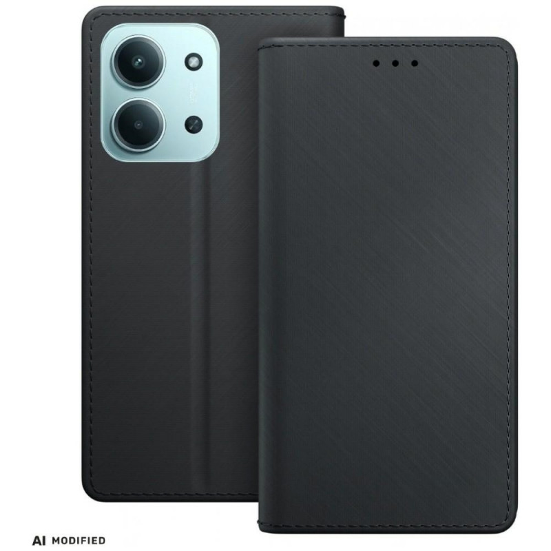 3MK Wallet Case, skirta Redmi 15C 4G / 5G (171 mm) / Poco C85 4G, juodas