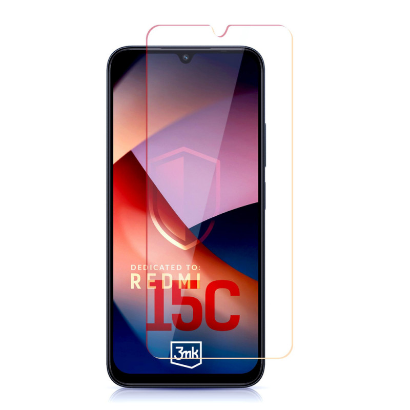 3MK HardGlass grūdintas stiklas, skirtas Redmi 15C 4G / 5G (171 mm) / Poco C85 4G