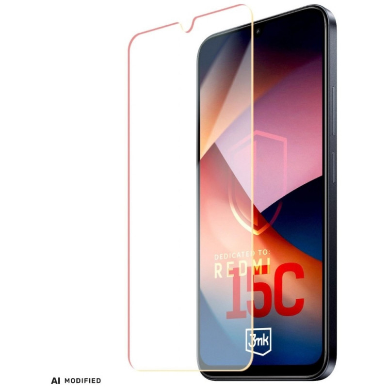 3MK HardGlass grūdintas stiklas, skirtas Redmi 15C 4G / 5G (171 mm) / Poco C85 4G