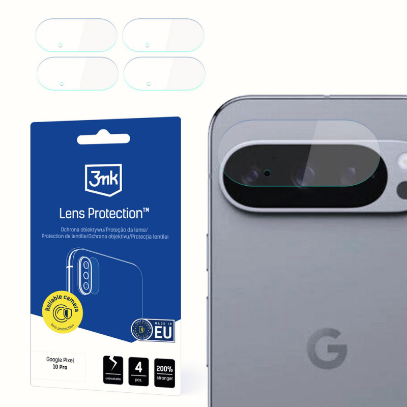 3MK Lens Protection fotoaparato objektyvo apsauga, skirta Google Pixel 10 Pro (4 vnt.)