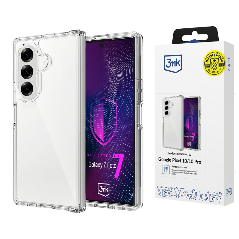 3MK Armor Case, skirta Samsung Galaxy Z Fold 7, permatomas