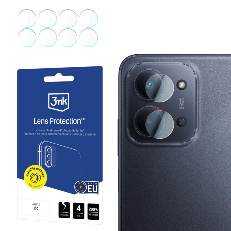 3MK Lens Protection fotoaparato objektyvo apsauga, skirta Xiaomi Redmi 15C 4G