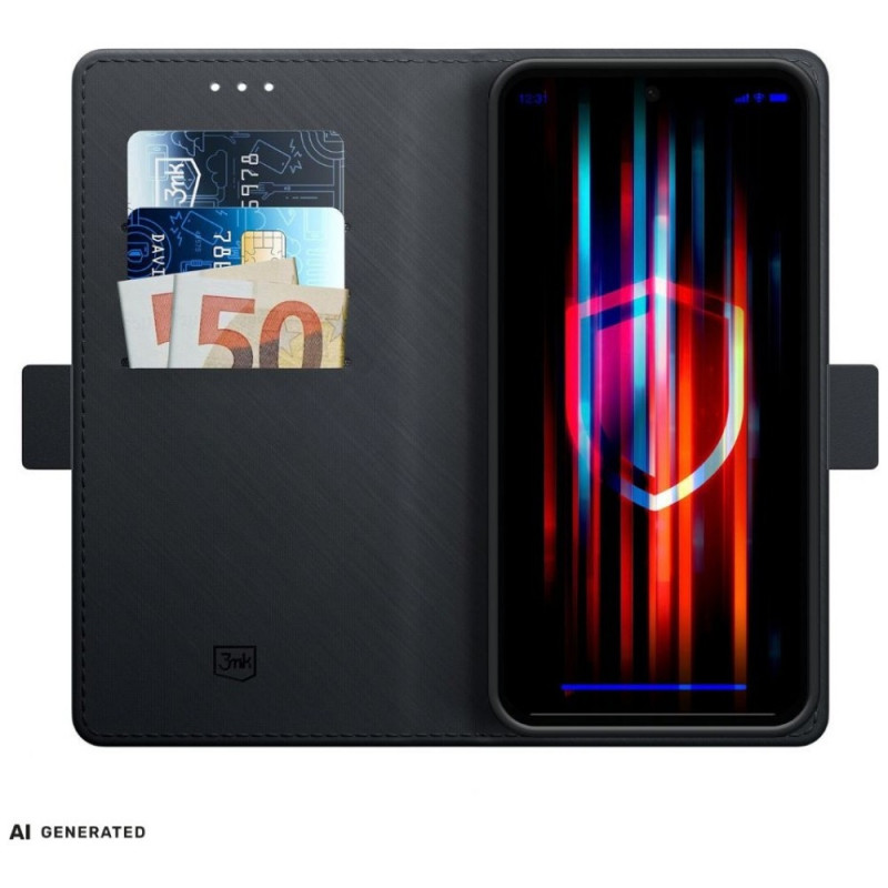 3MK Wallet Case, skirta Honor X5C Plus 4G, juodas