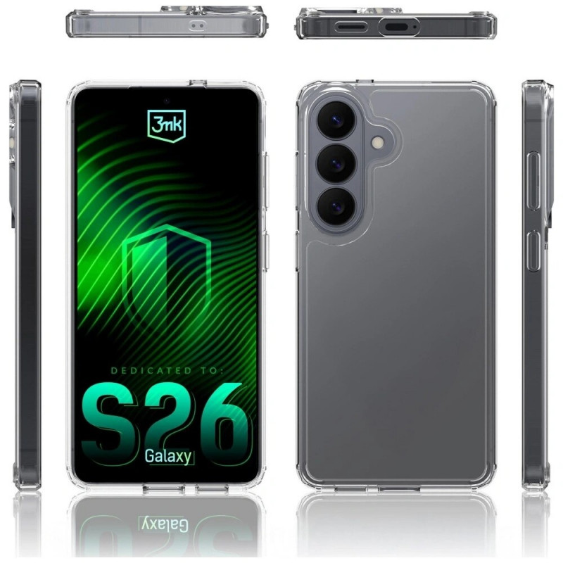 3MK Armor Case, skirta Samsung Galaxy S26, permatomas