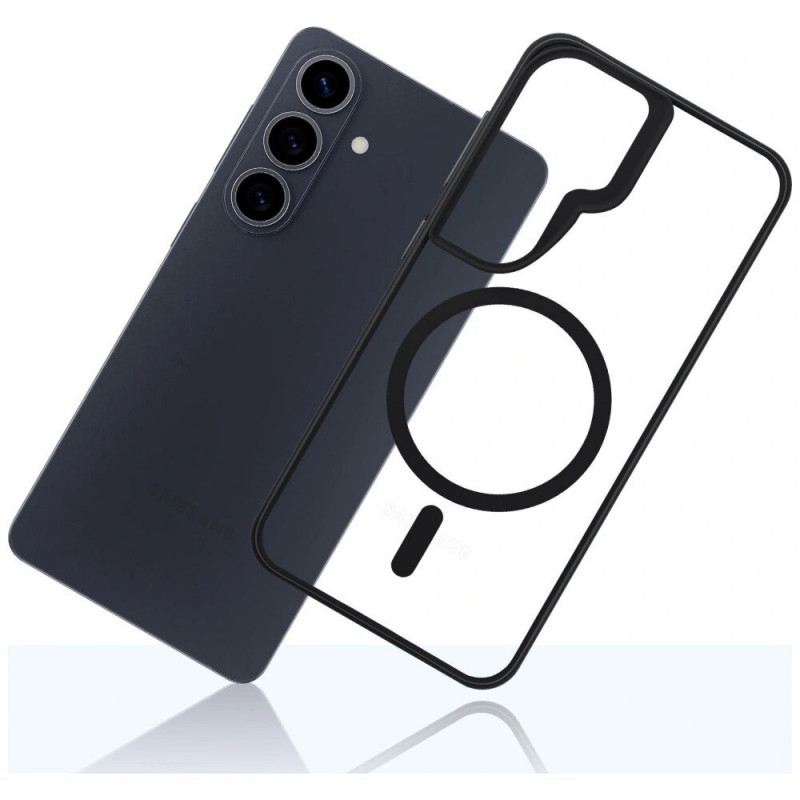3mk Satin Armor MagCase Samsung Galaxy S26 apsauginis dėklas, permatomas juodas