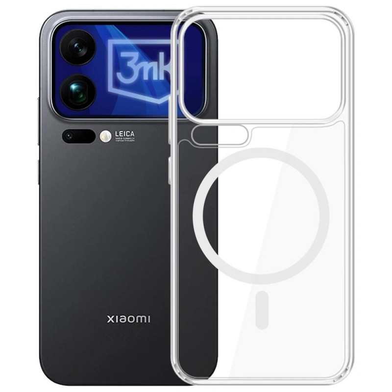 3MK Armor MagCase išmaniojo telefono Xiaomi 17 Pro dėklas, permatomas