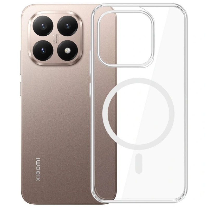 3MK Armor MagCase išmaniojo telefono Xiaomi 15T 5G dėklas, permatomas
