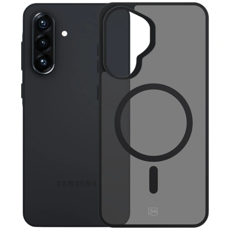 3MK Smoke MagCase Samsung Galaxy A37 išmaniojo telefono dėklas, smoke black