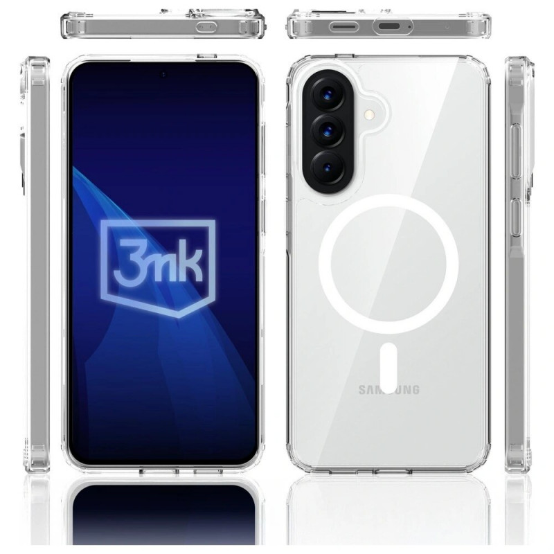 3MK Armor MagCase Samsung Galaxy A57 išmaniojo telefono dėklas, permatomas