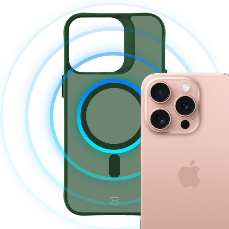 3MK Smoke MagCase, skirta Apple iPhone 16 Pro Max, žalia