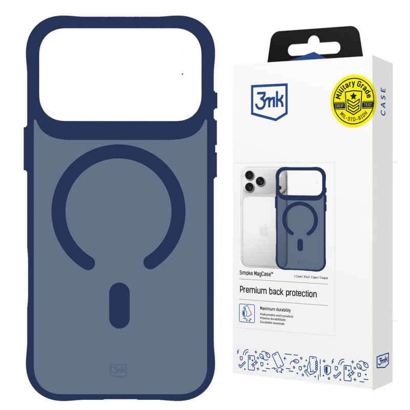 3MK Smoke MagCase, skirta Apple iPhone 17 Pro, mėlyna