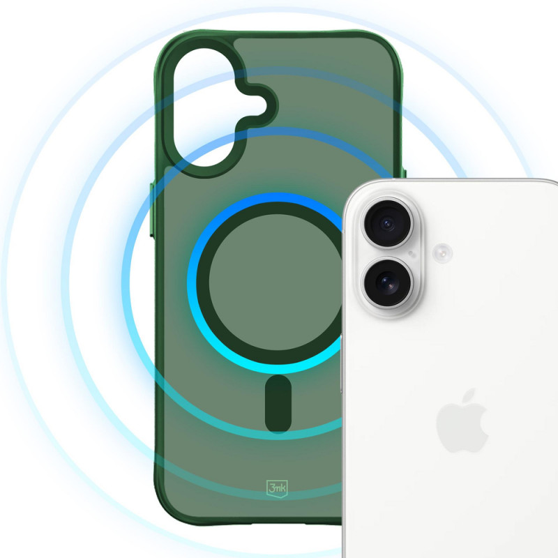 3MK Smoke MagCase, skirta Apple iPhone 16, žalia