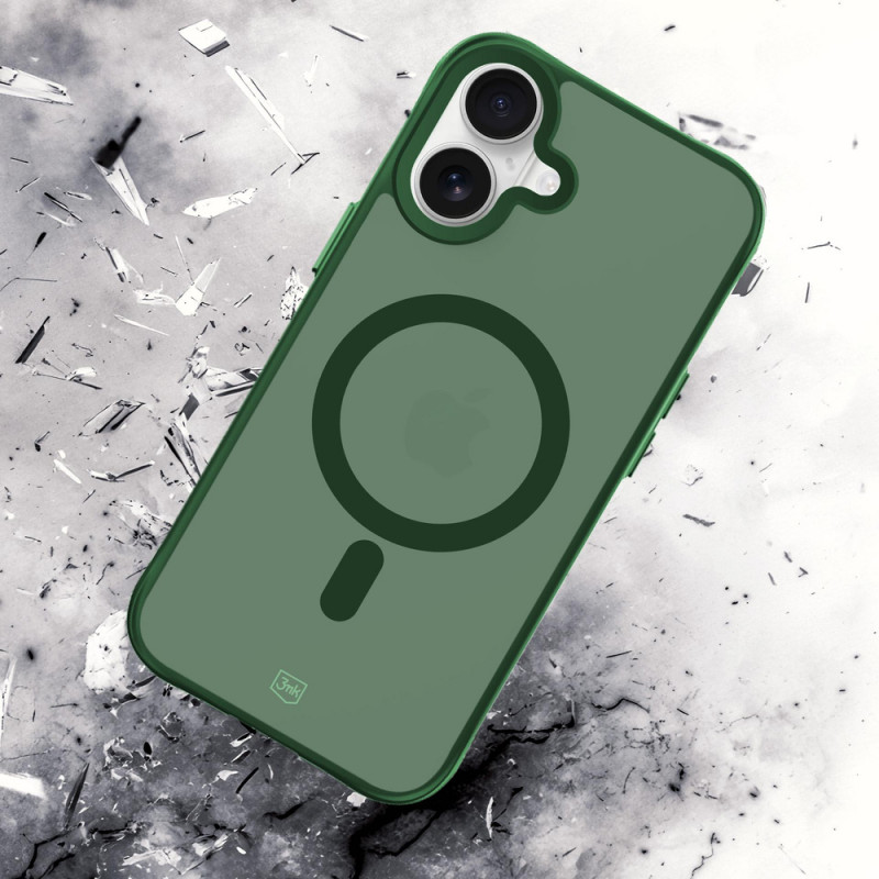 3MK Smoke MagCase, skirta Apple iPhone 16, žalia