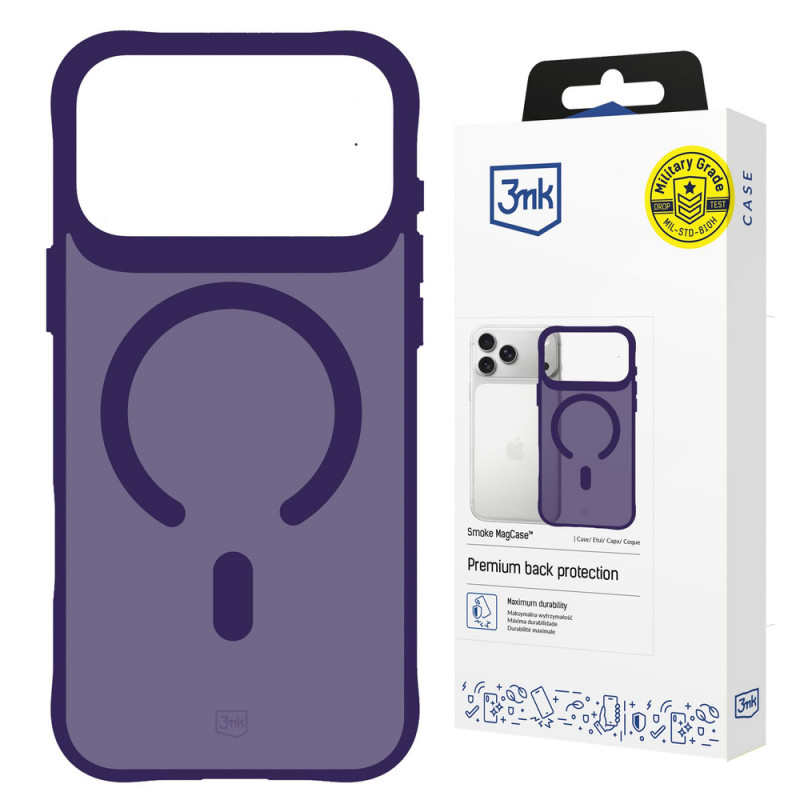 3MK Smoke MagCase, skirta Apple iPhone 17 Pro, purpurinė