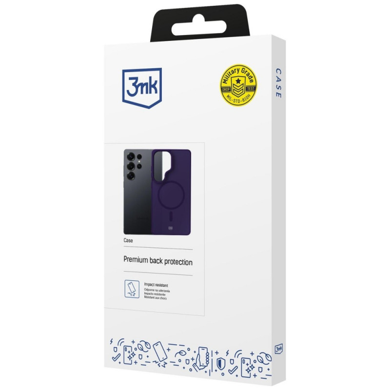 3MK Smoke MagCase, skirta Samsung Galaxy S25 Ultra, purpurinė