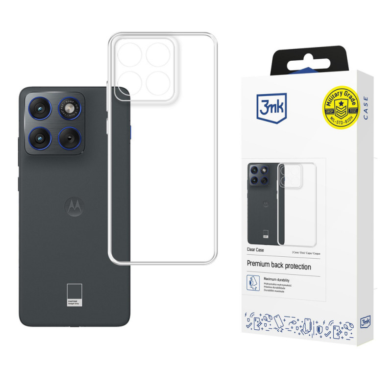 3MK Clear Case Motorola Edge 70 išmaniojo telefono dėklas, permatomas