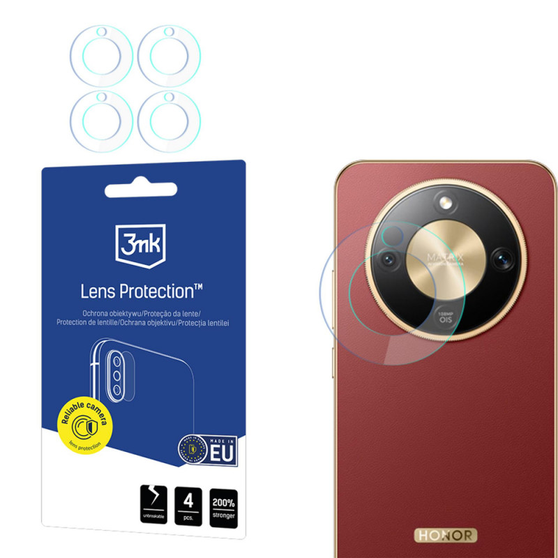 3MK Lens Protection Honor Magic8 Lite fotoaparato objektyvo apsauga (4 vnt.)