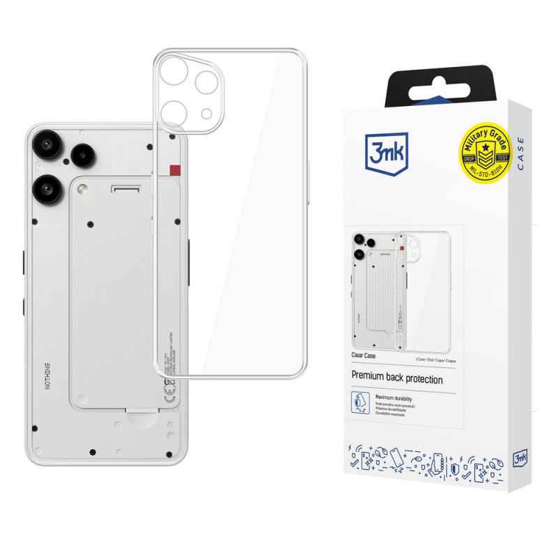 3MK Clear Case, skaidrus, skirtas Nothing Phone (3a) Lite