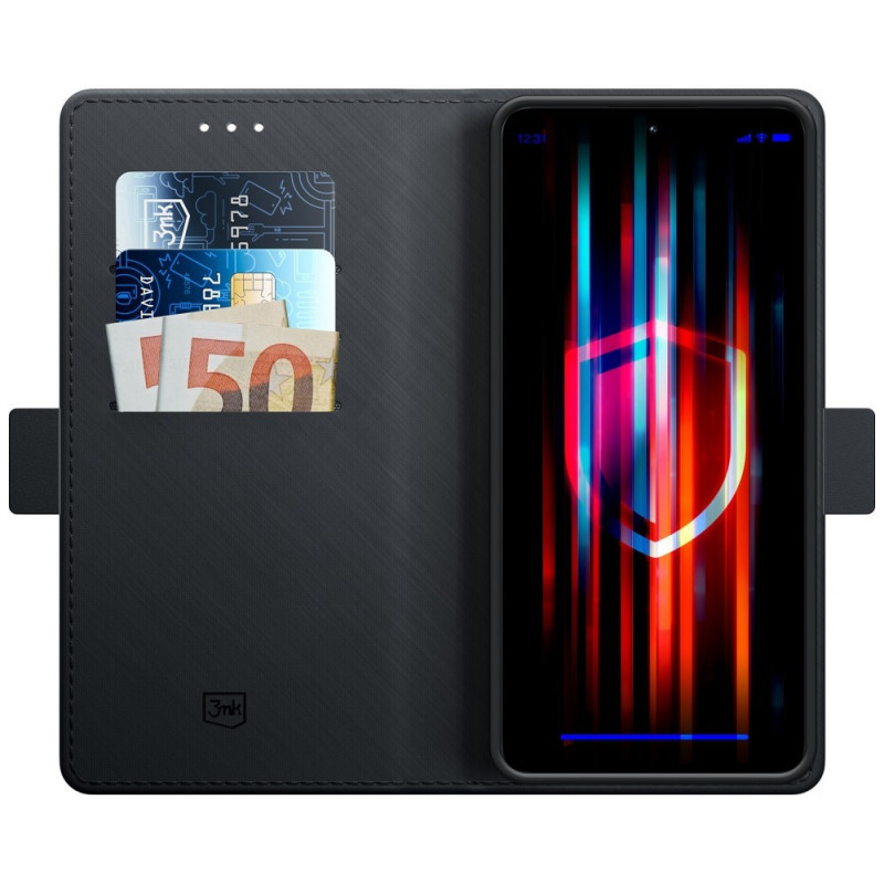 3MK Wallet Case, skirta Realme C71, juodas