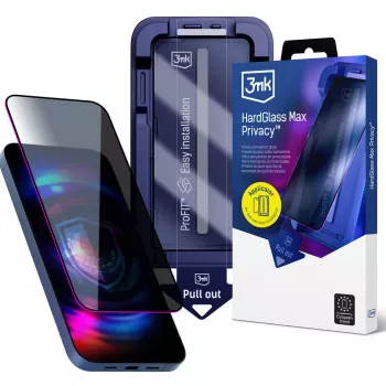 3MK HardGlass Max Privacy Apple iPhone 16 Pro Max grūdinto stiklo privatumo ekrano apsauga, juoda