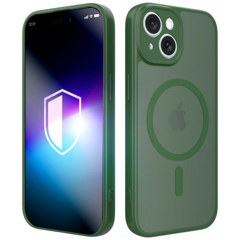 3MK Misty MagCase dėklas, skirtas Apple iPhone 15, žalias