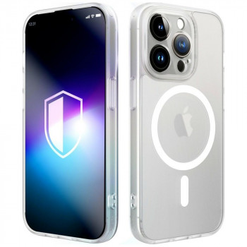 3MK Misty MagCase Apple iPhone 15 Pro išmaniojo telefono dėklas, suderinamas su MagSafe, baltas
