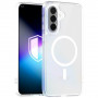 3MK Misty MagCase išmaniojo telefono dėklas Samsung Galaxy A37, suderinamas su MagSafe, baltas