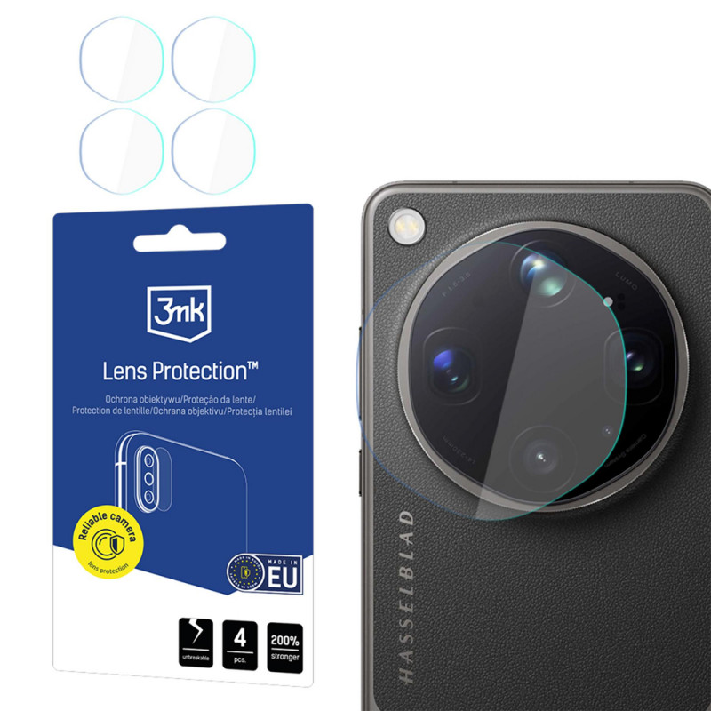 3MK Lens Protection Oppo Find X9 Ultra hibridinio stiklo fotoaparato objektyvo apsauga (4 vnt.)