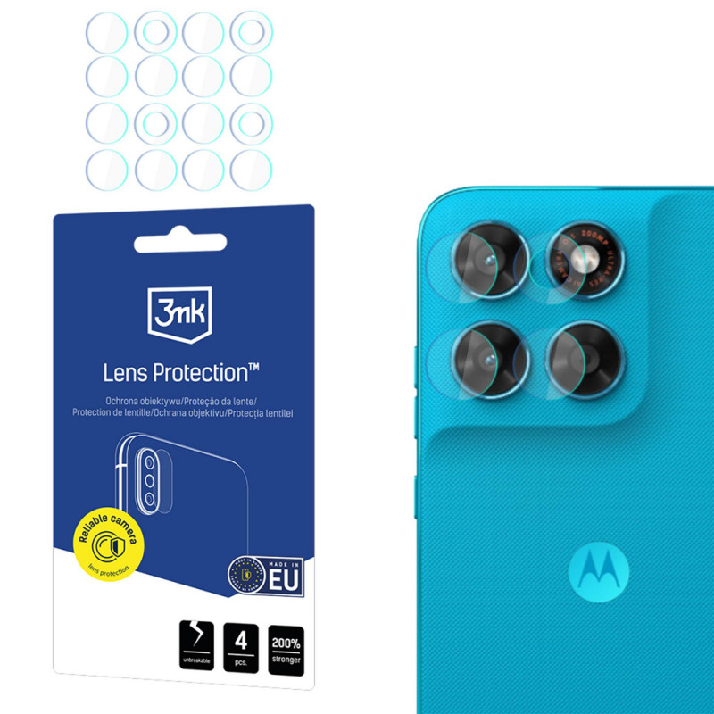 3MK Lens Protection Motorola Moto G87 hibridinio stiklo fotoaparato objektyvo apsauga (4 vnt.)