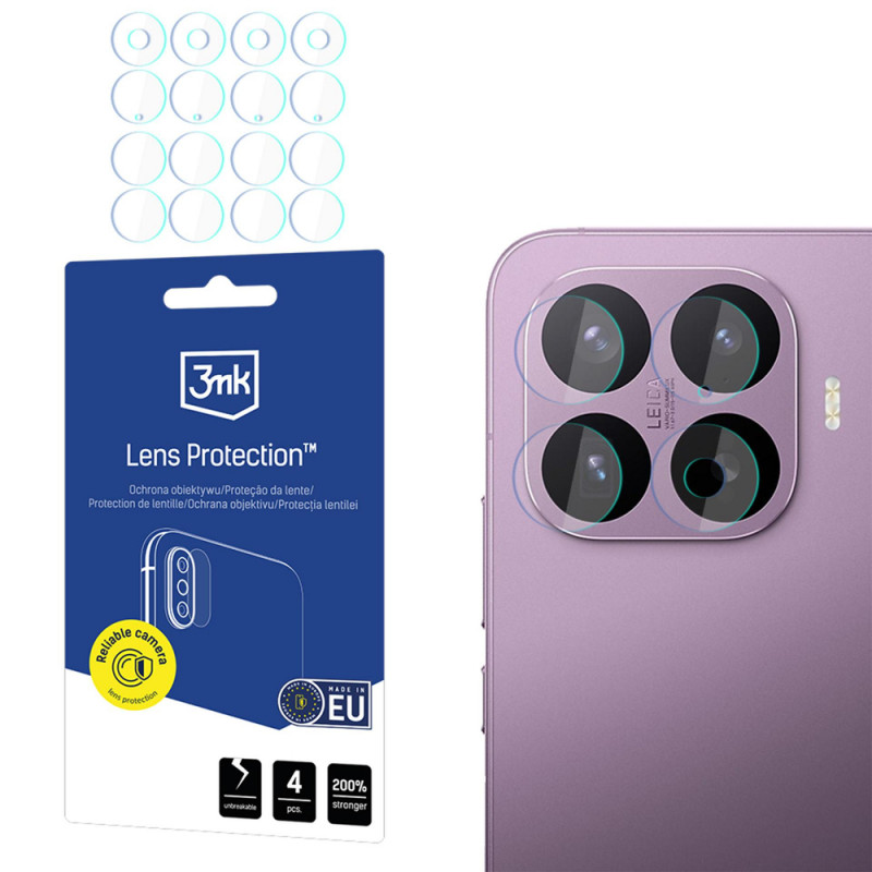 3MK Lens Protection Xiaomi 17T Pro hibridinio stiklo fotoaparato objektyvo apsauga (4 vnt.)